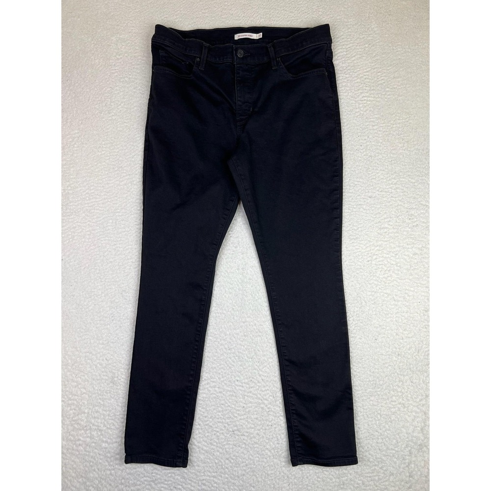Levis 311 Shaping Skinny Jeans Womens‎ 32 Black Dark Wash Mid Rise Stretch 19626
